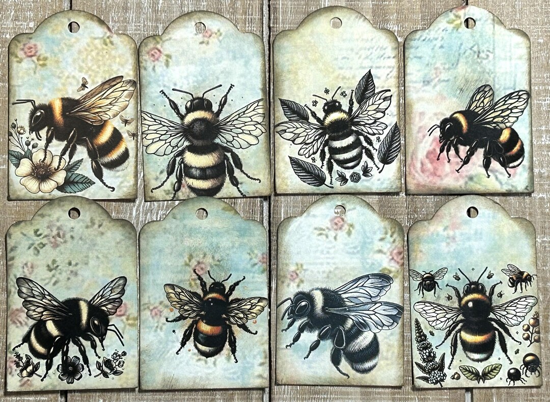 bumble bee tags junk journal gift tags bee junk journal pocket tags 8 tag set | MakerPlace by Michaels bumble-bee-tags-junk-journal-gift-tags-bee-junk-journal-pocket-tags-8-tag-set-makerplace-by-michaels